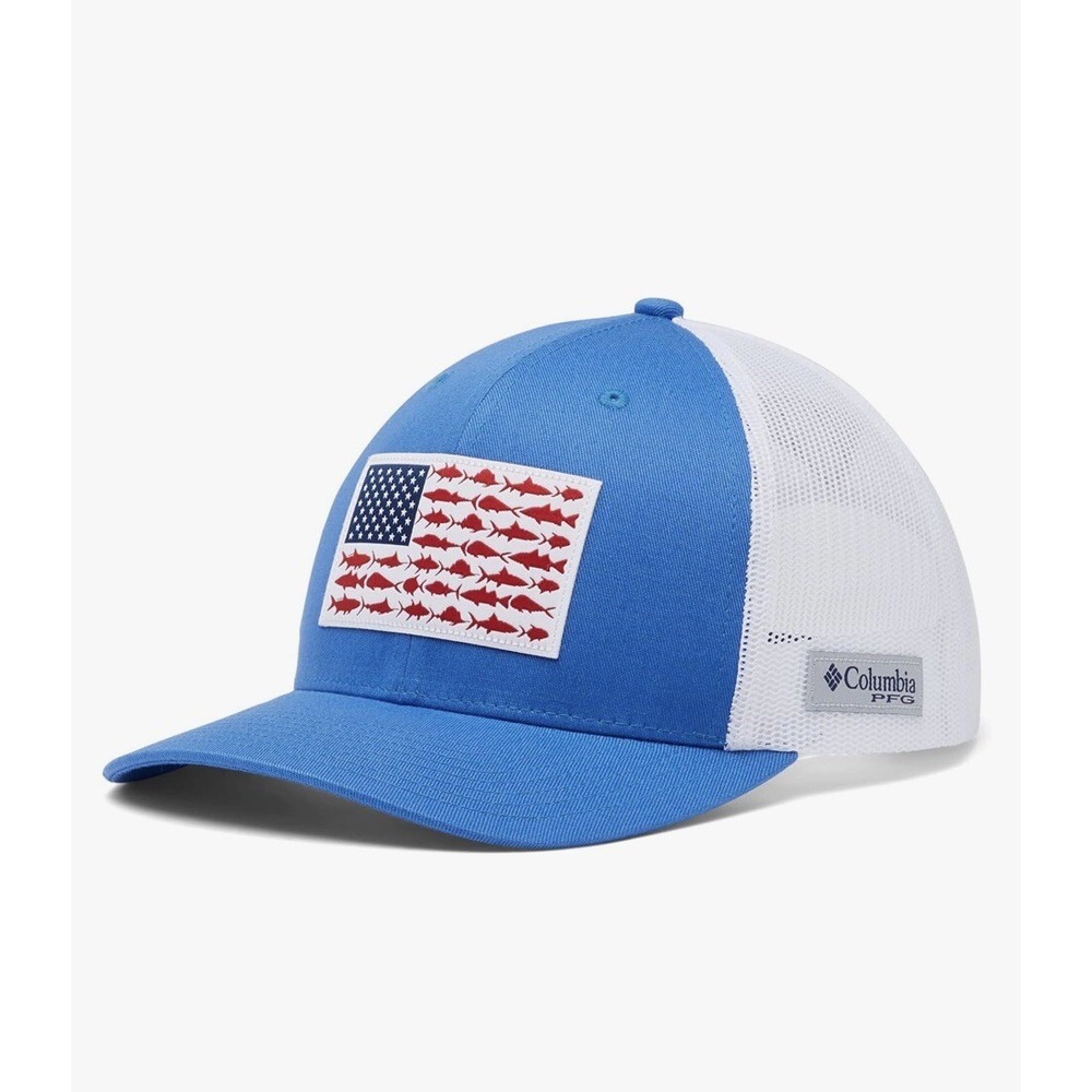 Columbia Men's PFG Fish Flag Snapback High Crown Ball Cap, Breathable Unisex O/S